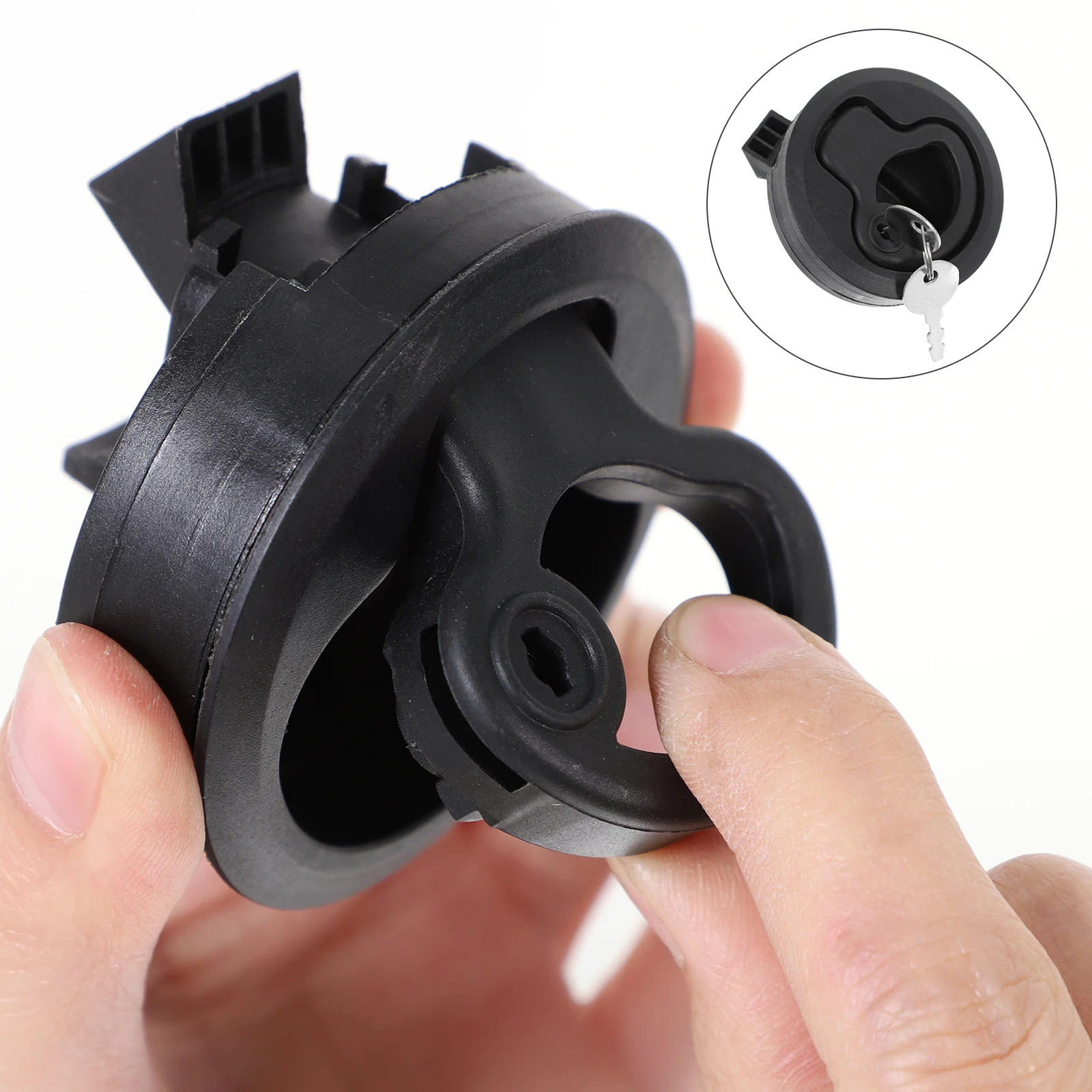 

4 Pcs Flush Hatch Latch Round Lock Handles for Boat Door Marine Deck Durable PlasticLatch Compatible 2 Inch Hole RV Car Cabinet