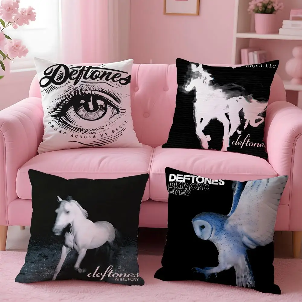 band Deftones Cushion Cover Cushion Cover Set 4Pcs 50x50 45x45 40x40 Pillowcase Decorative Sofa Home Decor