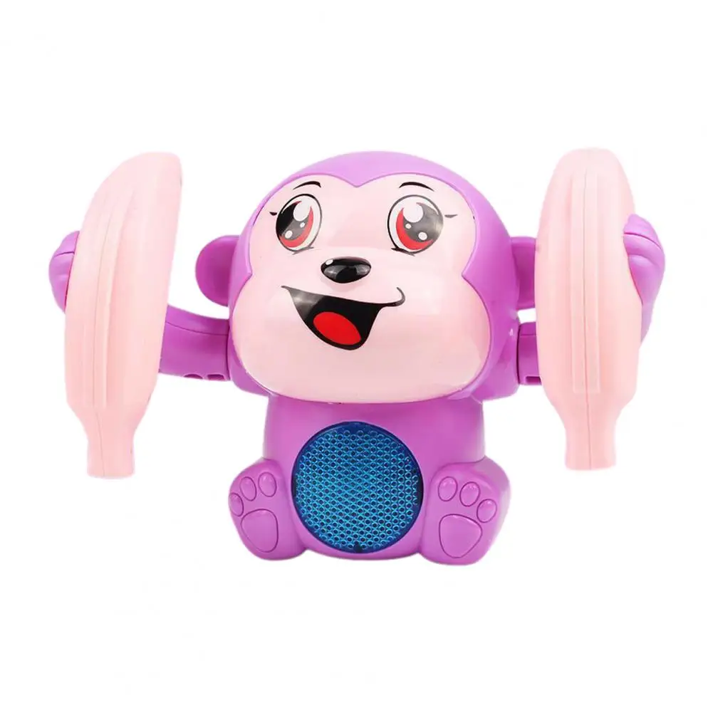 Bebê macaco brinquedo educacional rolando dos desenhos animados com música luz led para o tempo do bebê ativado por voz para meninos