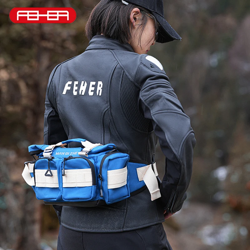

FEHER Waist Bags for Traveler and Motorcycle All Season Wear-resistant Waterproof Large Capacity Multi-functional Outdoor Bags