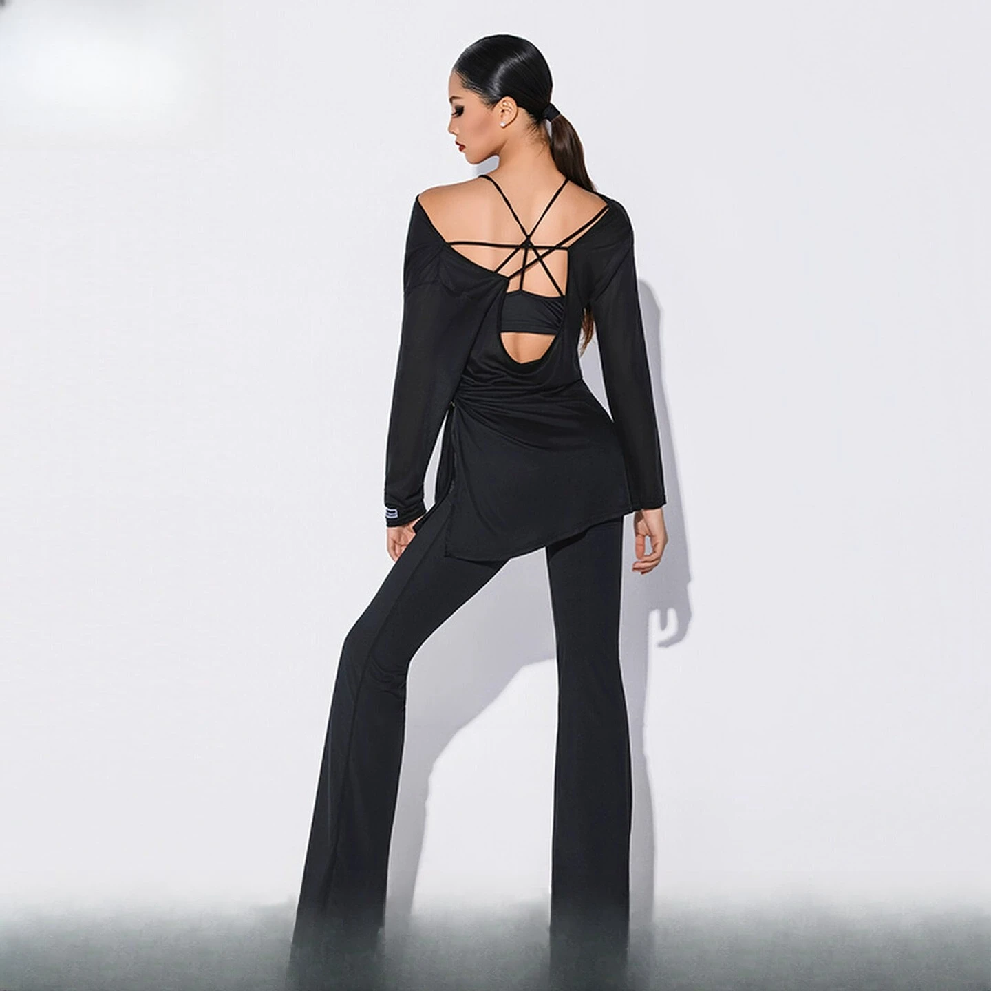 

UK Latin Dance Top for Women, Breathable Stretch Fabric, Training Practice Wear Ballroom dance costume