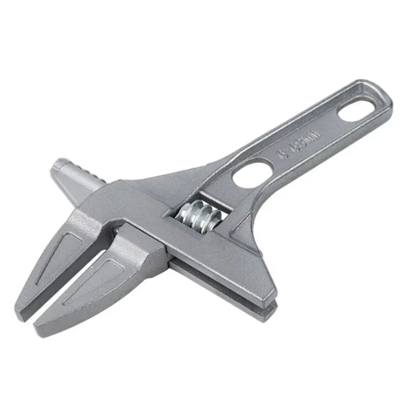 Multi-function Short Handle Universal Wrench Large Opening Bathroom Pipe Wrench Adjustable Aluminum Alloy Repair Tool