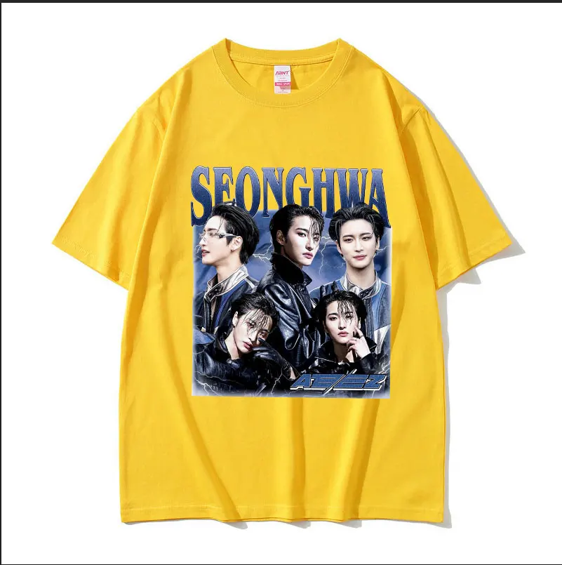 Korean Ateez Seonghwa World Tour Graphic T Shirt Men Women Fashion