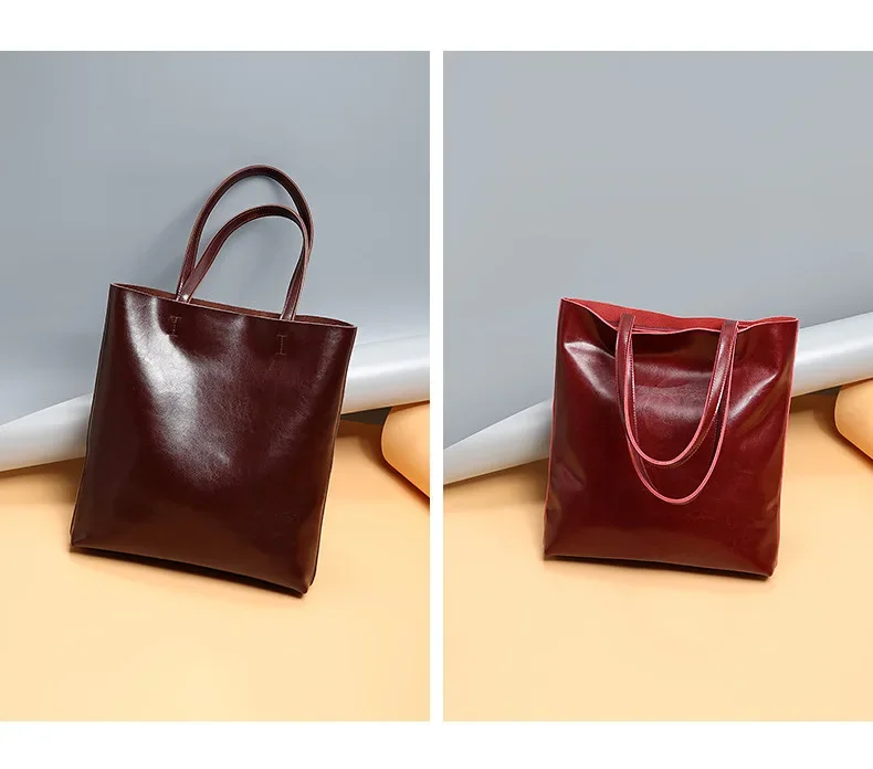 2024 büro Hand Schulter Taschen Für Frauen Tote Kuh Leder Tasche Damen Echtes Leder Handtaschen Große Frauen Tasche Große Vintage Weibliche – Detail 16