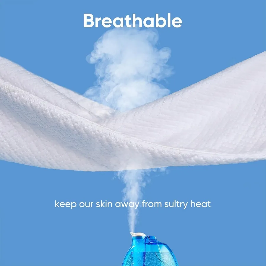 واقي مرتبة مقاوم للماء للتبريد بحجم كوين مع قماش هوائي ثلاثي الأبعاد للجيوب العميقة مقاس 8 بوصة 21 بوصة ناعم وقابل للتنفس بدون ضوضاء M