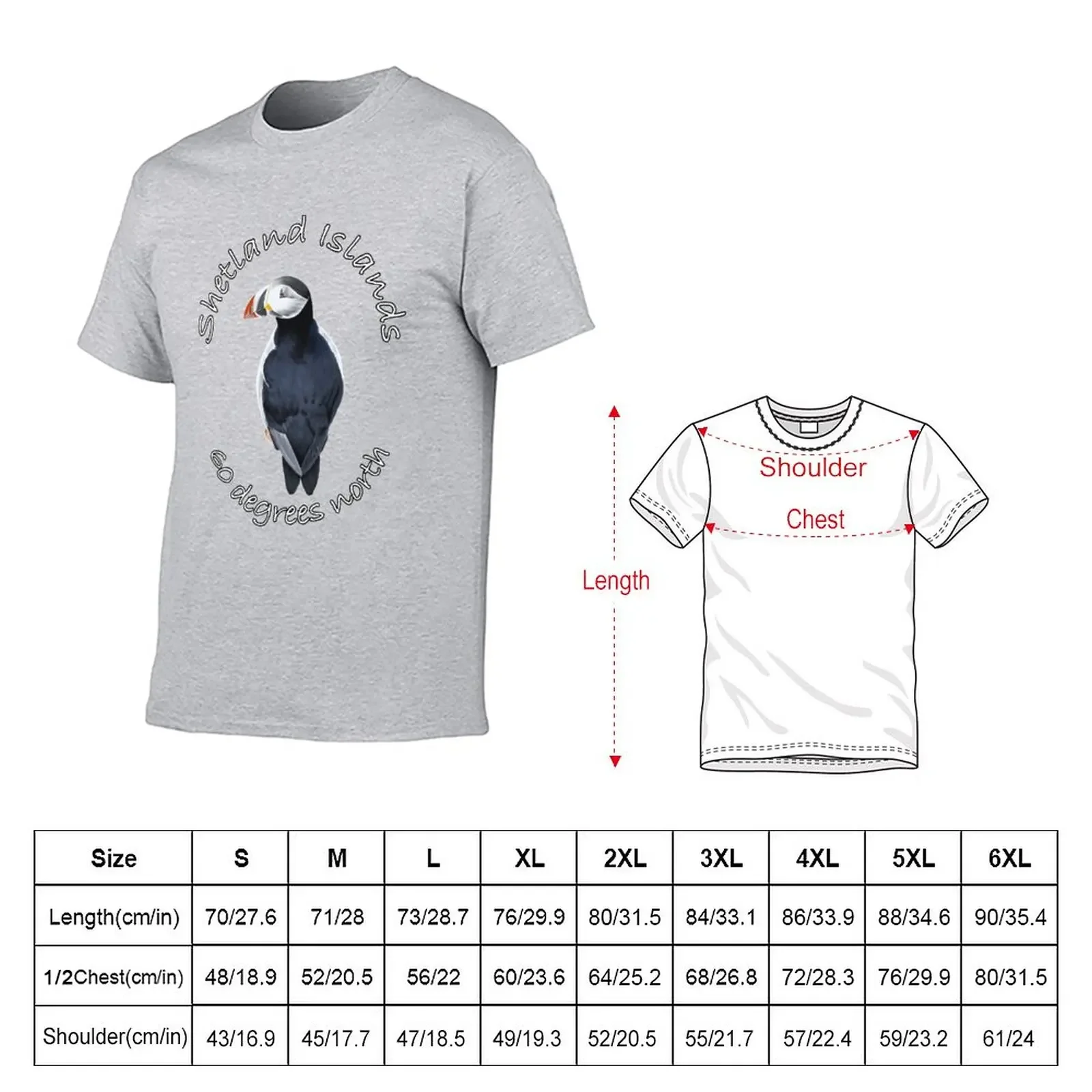 Shetland puffin - 60 degrees north T-Shirt customs blanks shirts graphic tees plain t shirts men