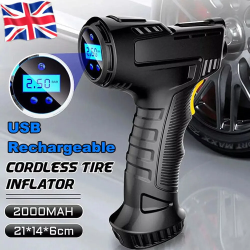 Electric Cordless Car Tyre Iator Portable Air Compressor Pump 12V 150PSI