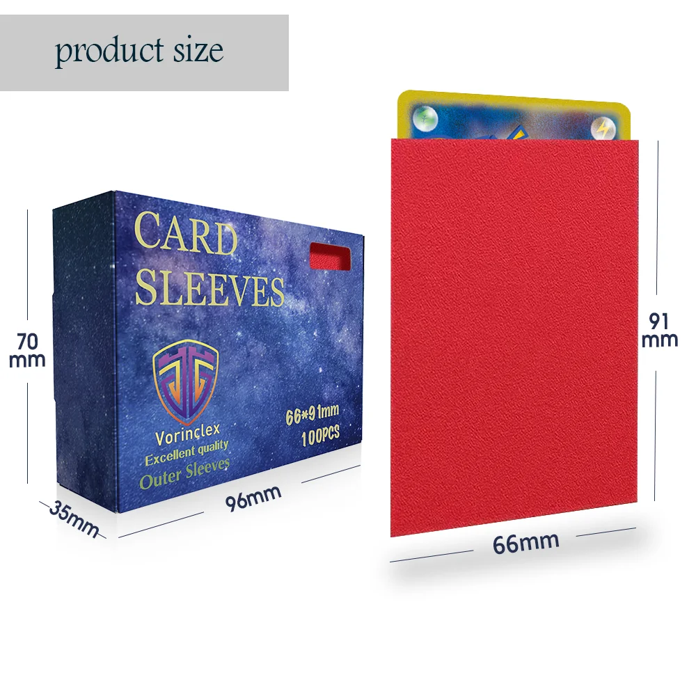 MGT/PKM/게임 카드/야구 카드, PTCG 카드 슬리브 독점 디자인용 100 PCS 66×91mm 서리로 덥은 카드 슬리브
