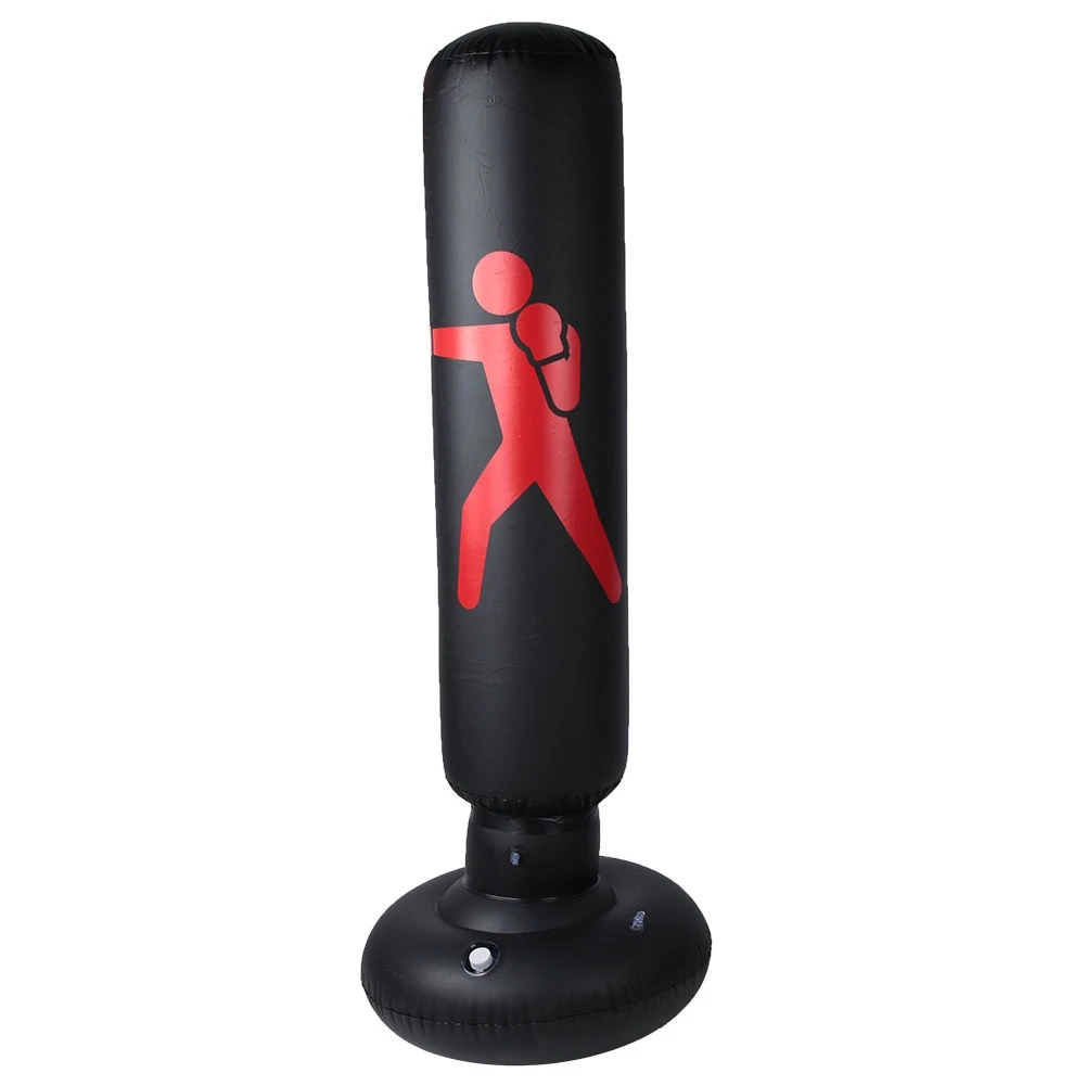 PVC 160cm Fitness Hit Sandbag Adults Children Inflatable Column Tumbler Punching Bag