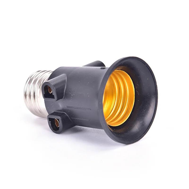 1 Pcs Base Socket With EU Plug White And Black Bulb Holder AC100-240V 4A PBT Fireproof E27 Bulb Adapter Lamp HolderT Ing Q Store