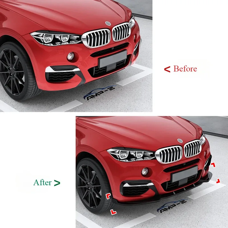 For BMW X6 F16 M Sport 2015 2016 2017 2018 2019 Car Front Bumper Lip Splitter Diffuser Cover By ABS Body Kits Tuning Accessories
