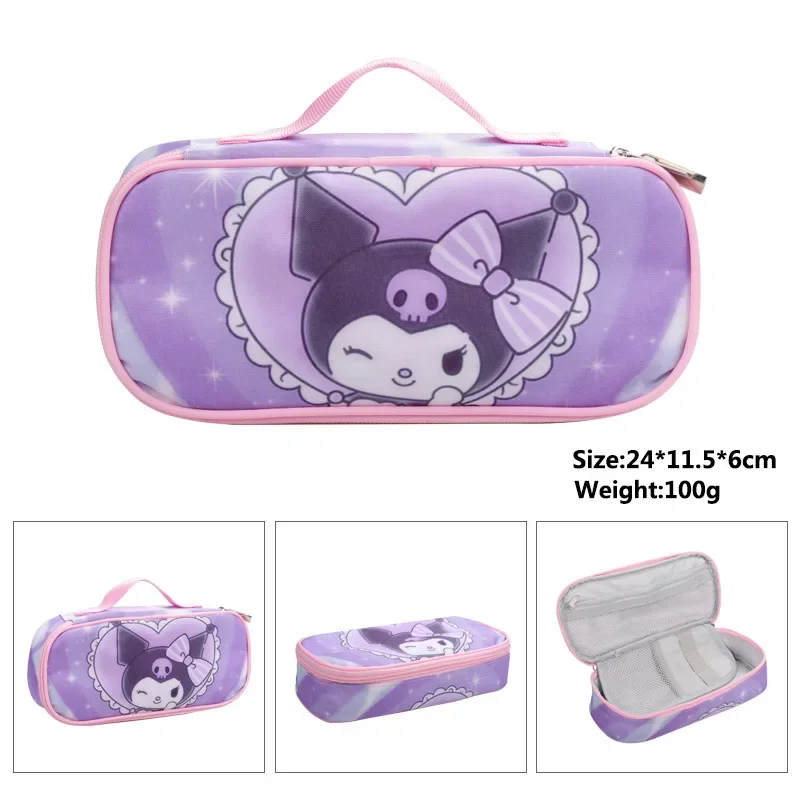 

Kuromi Cinnamon Dog KT Cartoon Animation Primary School Student Pencil Bag Game Pencil Case Children's Mochila Gifts