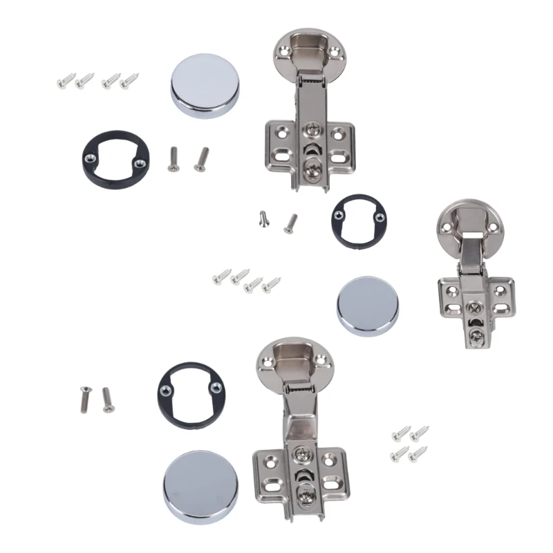 Badezimmer-Glastürscharnier mit hydraulischer Dämpfung und 35 mm Topf 3XUF – Detail 9