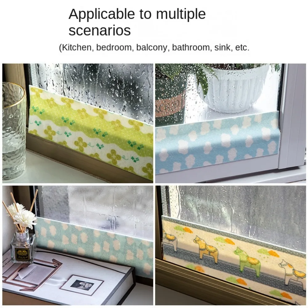 Reusable Window Water-absorbing Sticker Window Sill Self Adhesive Sink Absorbent Sticker DIY Washable Anti-frost Dew Sticker