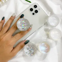 Planet Glitter Phone Holder Crystal Popular Socket FInger Grip Universal Phone Holder LazyBracket Ins Style Air Expanding Stand