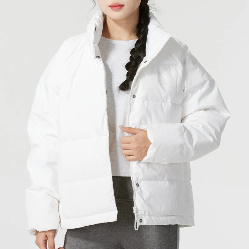 أديداس أسفل سترة المرأة شتاء دافئ 600 ملء السلطة أسفل سترة في الهواء الطلق فضفاض يندبروف سميكة الوقوف طوق سترة Ix8867