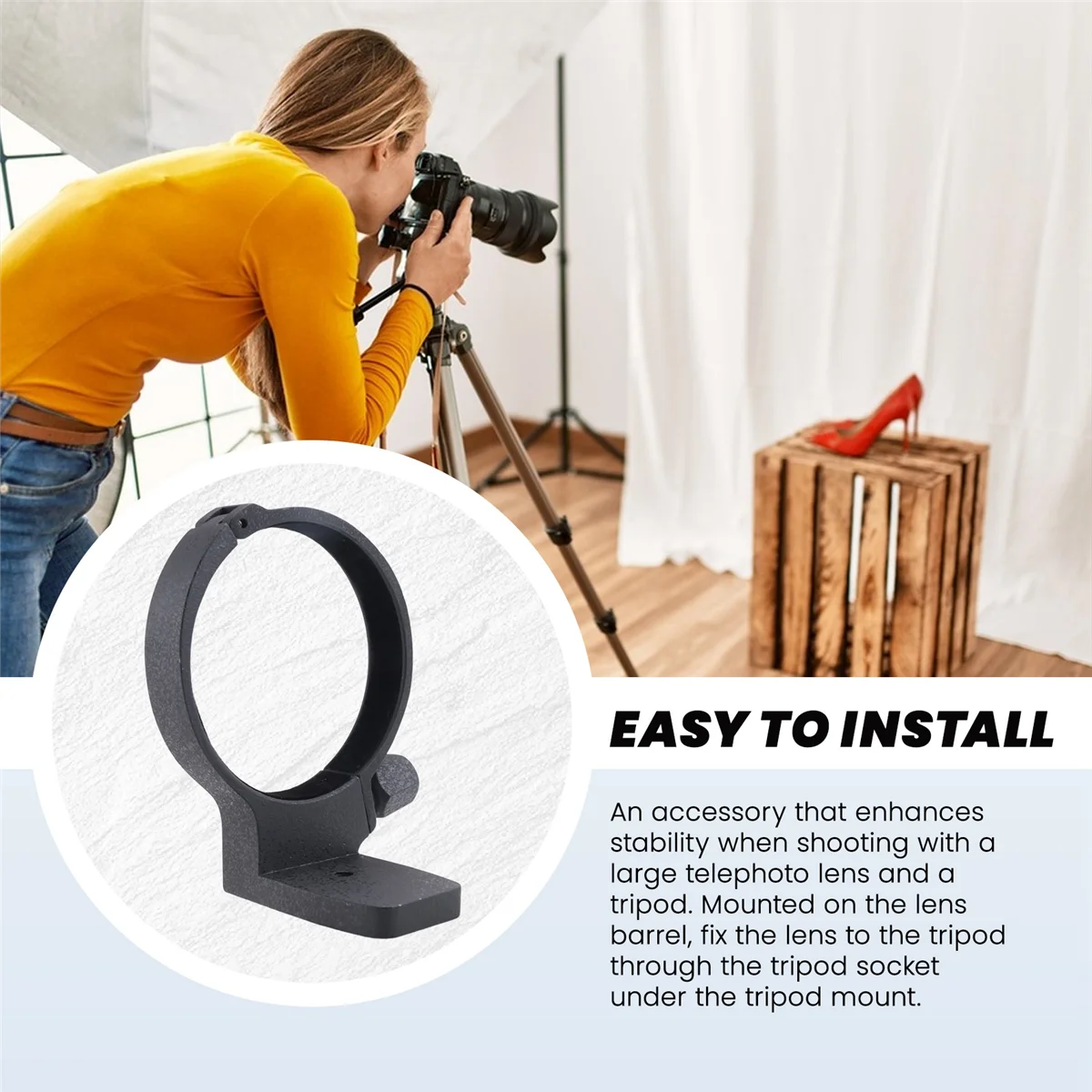 ! ขายเลนส์โลหะขาตั้งกล้องแหวนสําหรับ AF-S 80-200 มม.F/2.8D ED เลนส์ 70-300 มม.F/4.5-5.6G SSM