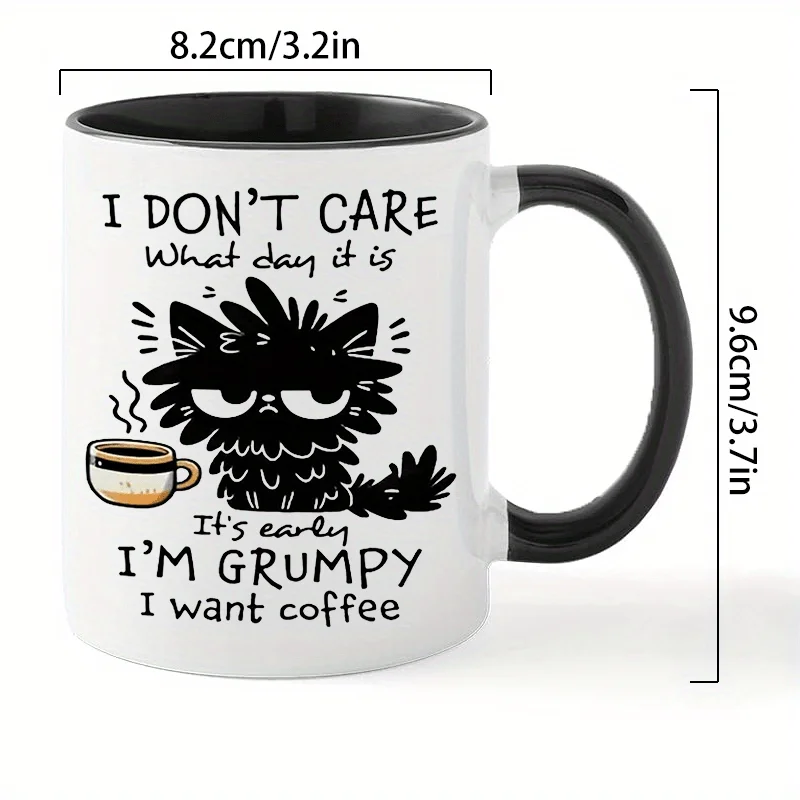 Insulated Ceramic Coffee Mug - Reusable Multi-Purpose Cup for Men and Women - Hand Wash Only - a Unique Morning Message, Perfect Gift Idea.