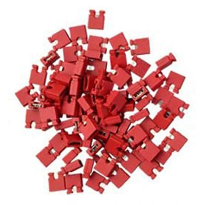 100 قطعة 2.54 مللي متر غطاء البلوز مفتوح نوع تقصير غطاء تقصير كتلة تقصير غطاء المقبس دبوس رأس اتصال كتلة