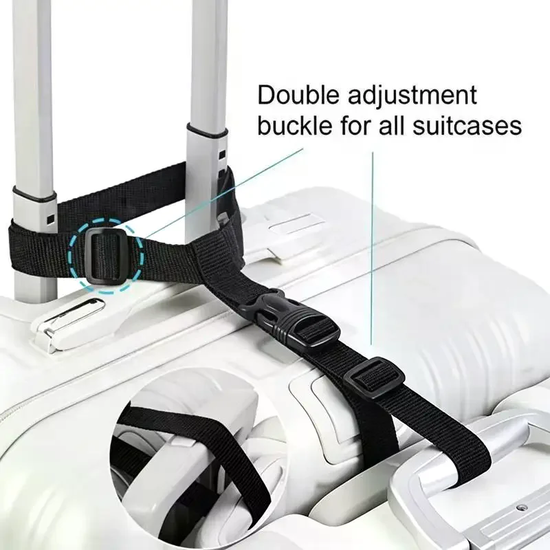 Travel Elastic Luggage Strap Adjustable Telescopic Suitcase Belt 3Pcs Set for Camping Trip Baggage Anti-Drop Accessory
