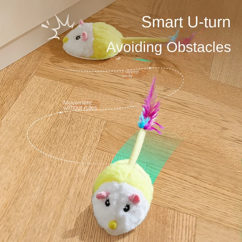 Smart Sensing Cat Toy Interactive Automatic Electronic Mouse Cat Teasing Indoor Play Cat Toy USB Charging Cat Cat