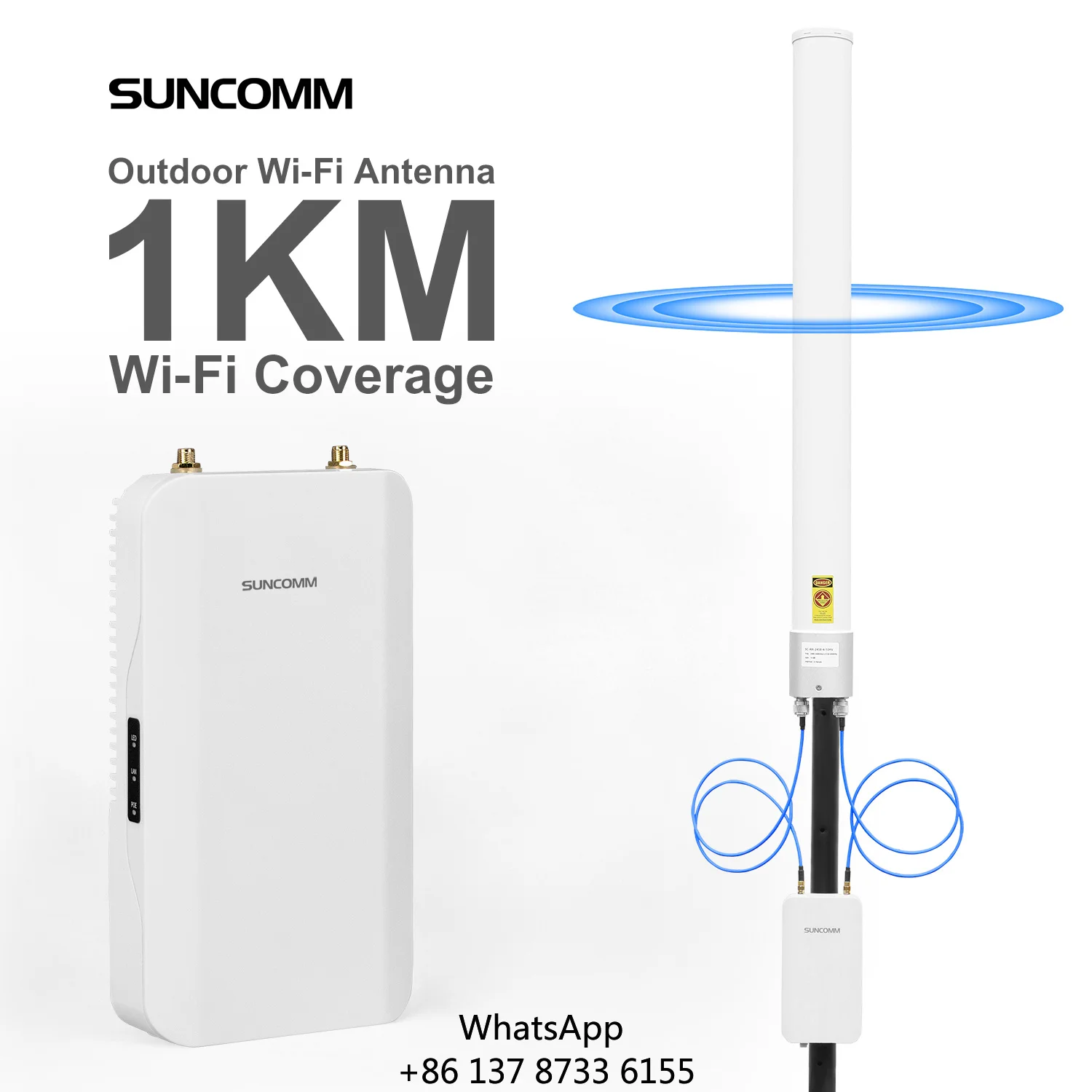 

New AN-2458 PtMP Outdoor 2.4/5GHz Dual Polarization Omni Antenna Suitable For WiFi Coverage, Hotels, And Public Utilities