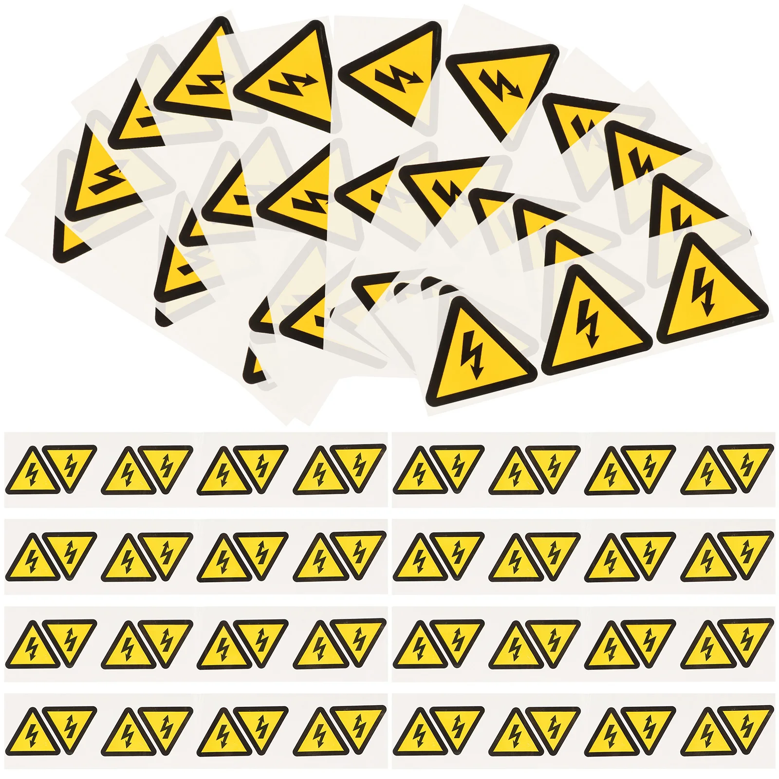 30pcs Warning Sticker Durable Electric Shocks Adhesive Label For Equipment Safety High Voltage Signs