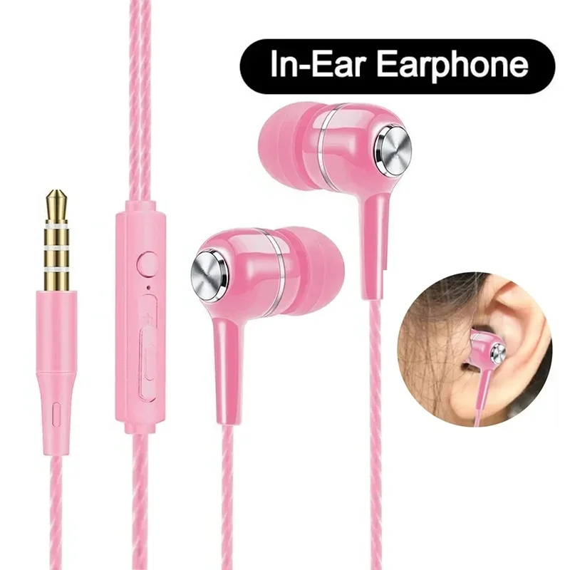 

Проводные наушники 3,5 мм, спортивные наушники-вкладыши HIFI, наушники с тяжелыми басами, музыкальная гарнитура, стерео игровые наушники с микрофоном для смартфона