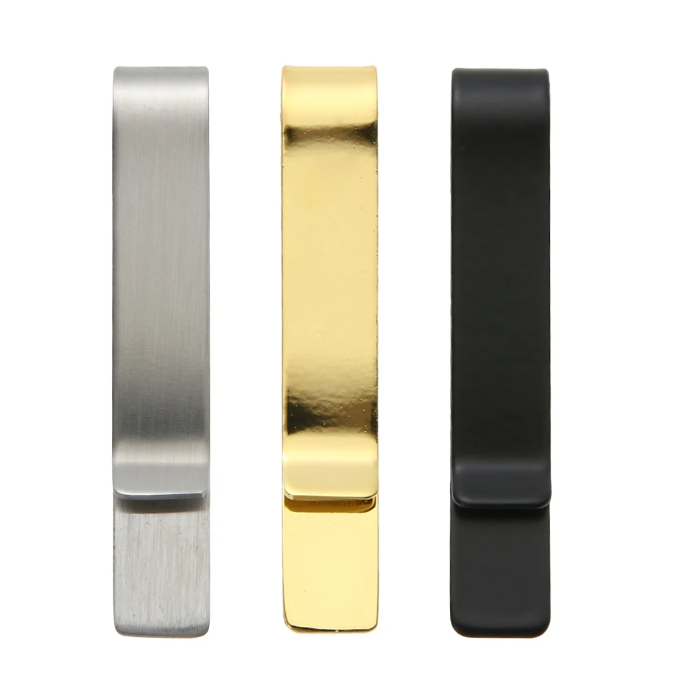 1pc Geldclip Draagbare roestvrijstalen geldklemhouder Praktische minimalistische portemonnee Effen kleur voor contant geldkraag