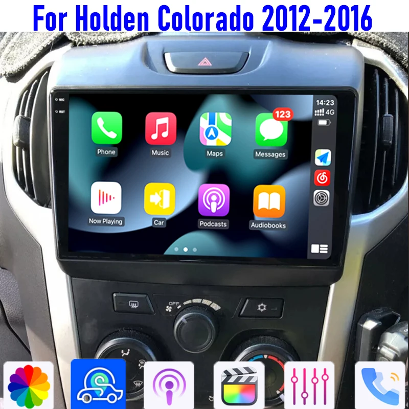 

GPS 9" For Holden Colorado RG 2012-2016 Car Radio Carplay Android 15 Head Unit Wireless Navigation Intelligent System 64GB WIFI