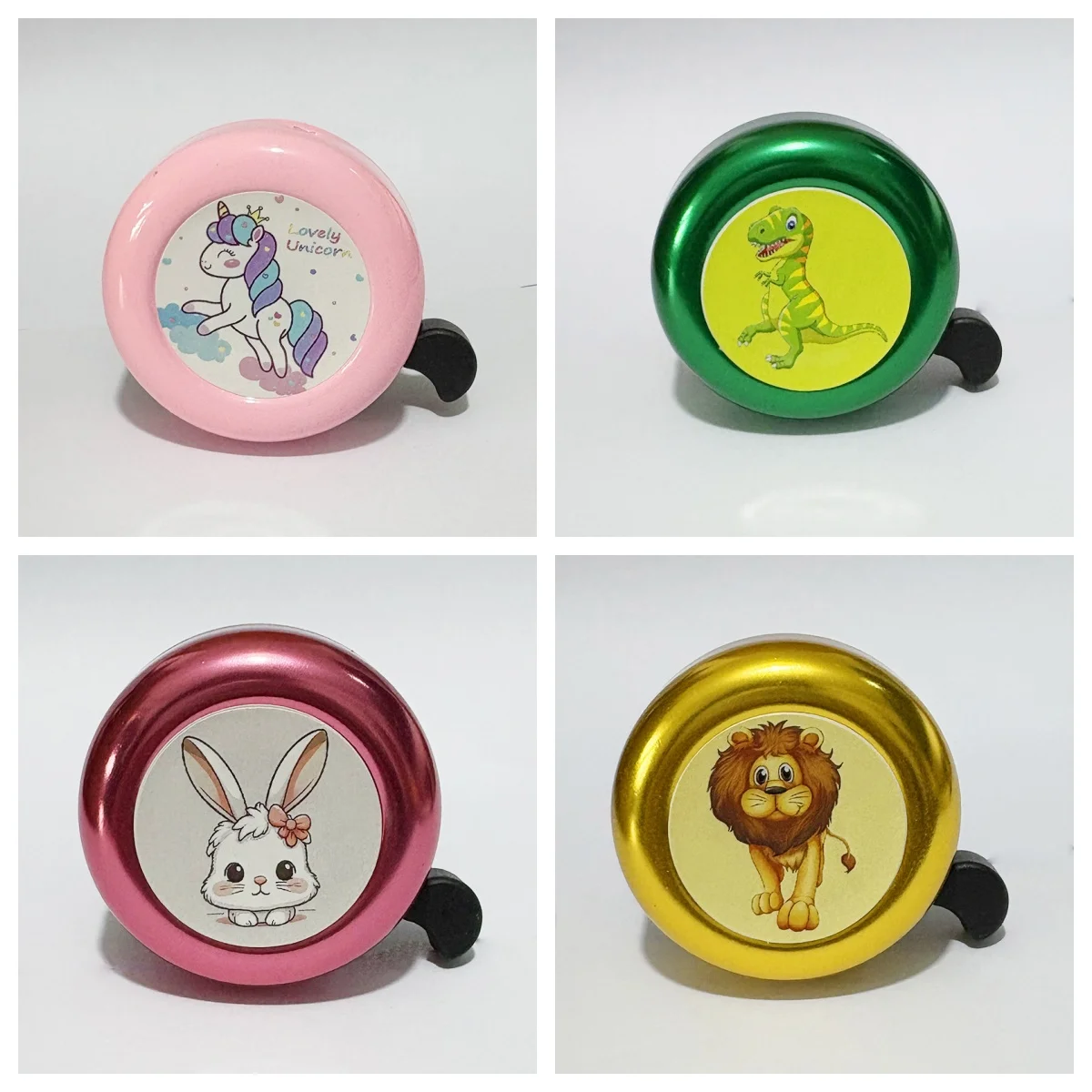

Animal Bike Bell for Kids, Aluminum Alloy Horn with Easy-Ring Trigger, Cute Cartoon Cycle Bell for Children's Balance Bicycles