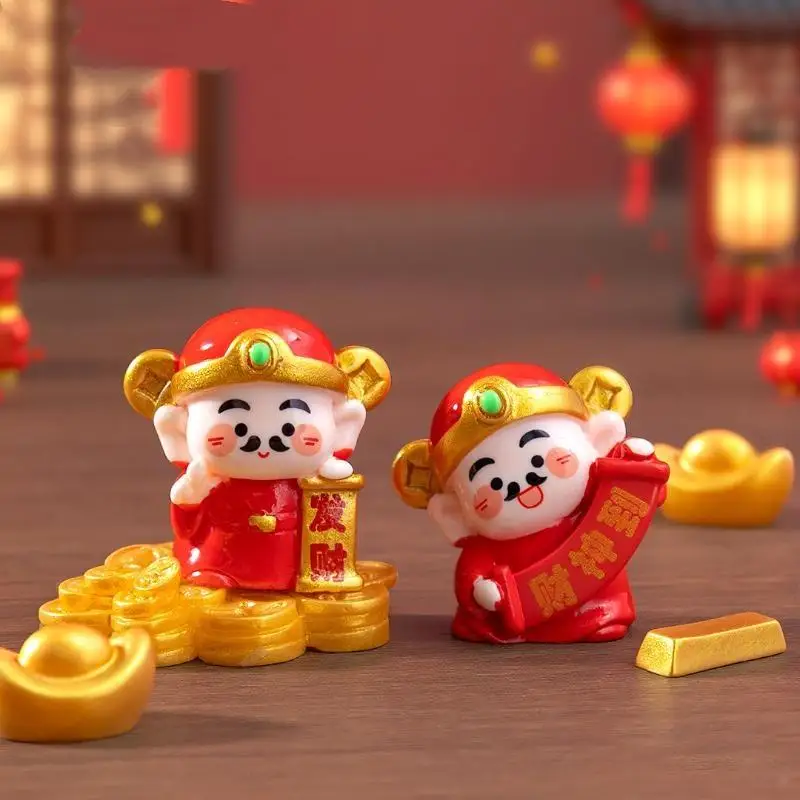 1Pc Cute Koi Ingot Of Wealth Mini Bean Dolls Dollhouse DIY Decor Accessories Mini Car Tabletop Ornaments