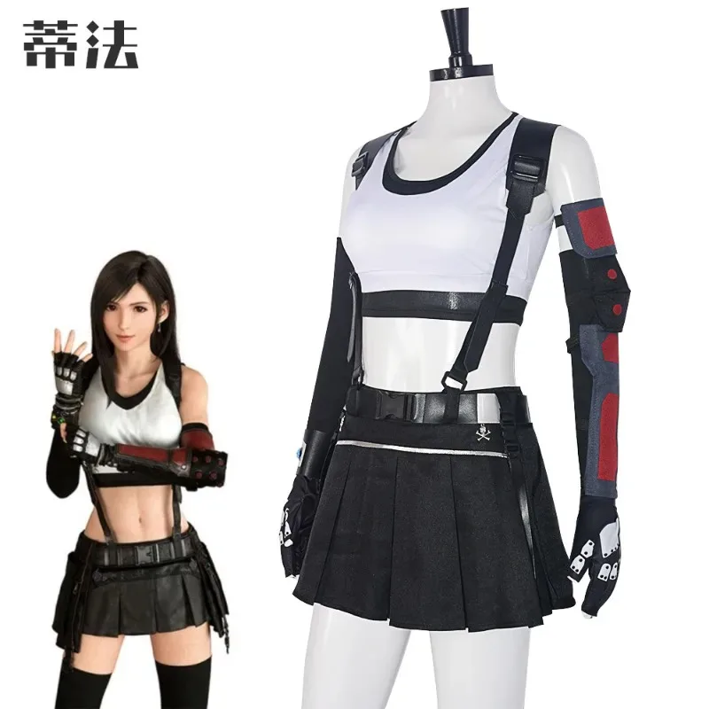 

FF VII Tifa Cosplay Costume Game Cosplay Costume Tifa Lockhart Anime Role Play Halloween Party Suits
