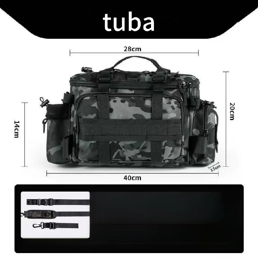 حقيبة معدات صيد الأسماك العملية - حقيبة خصر قماشية، حقيبة كتف كروس، حقيبة رياضية للسفر العالمية #5