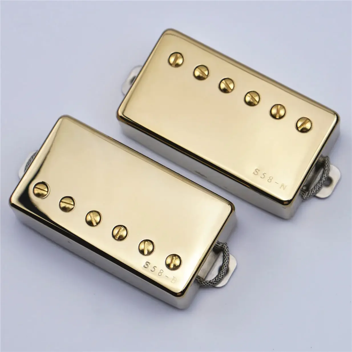 1 Set Original IBZ Super58 S58 Pickups Humbucker Alnico Pickups BRAIDED Wire Gold For IBZ Guitars  Made in Korean OLD STOCK