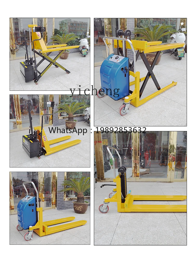 AB  1.5 T Manual High Lifting Van Lift Scissor Type Forklift L Hydraulic Lift Forklift