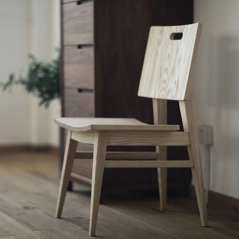 LMM Solid Wood Dining Chair Desk Chair Backrest Wide Seat Surface Modern Simple Home Design