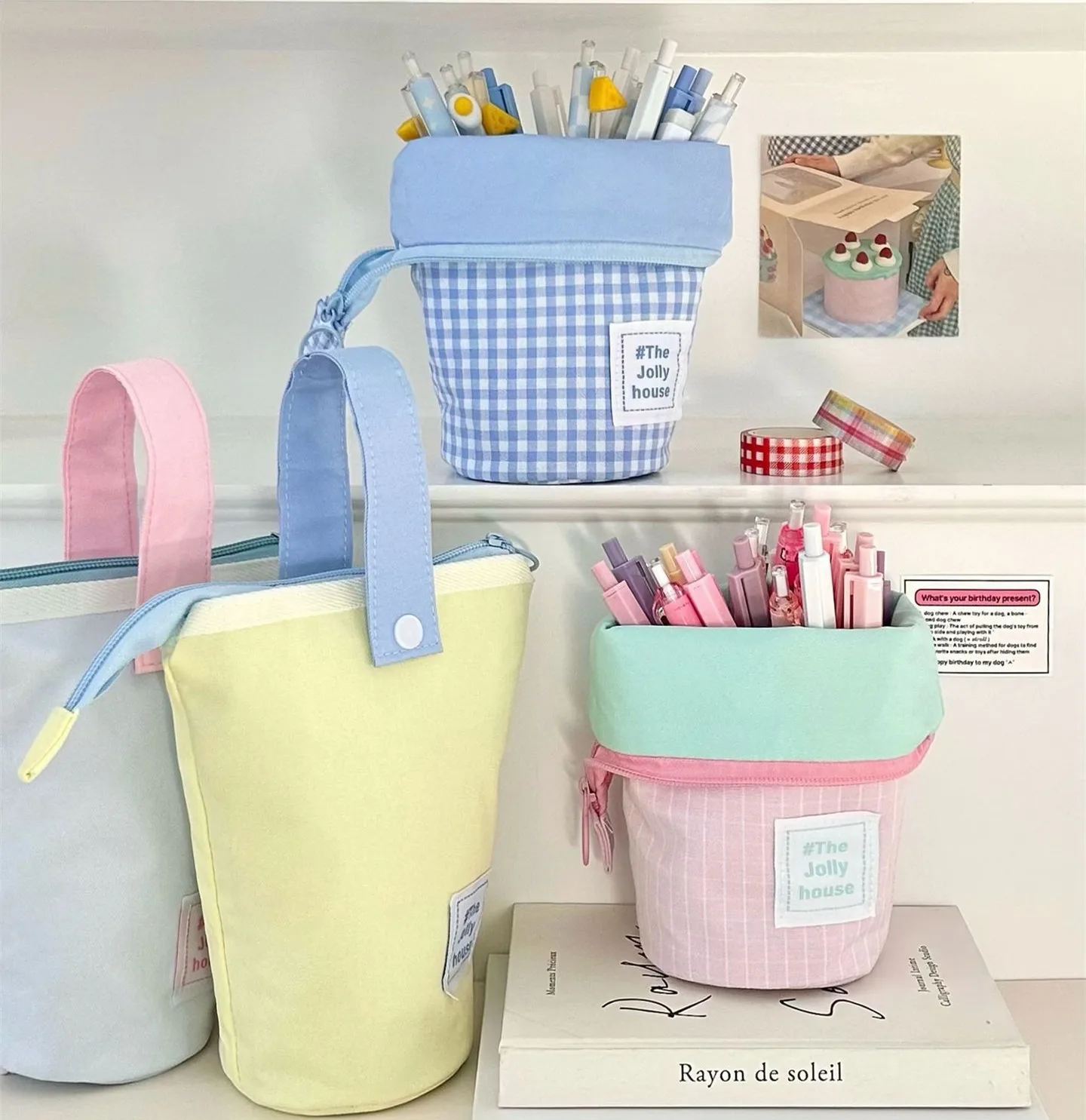 MINKYS Kawaii Big Capacity Pencil Case Pen Storage Bag Cute Pencilcase Pencil Punch Back To School Kids Gift Stationery Supplies