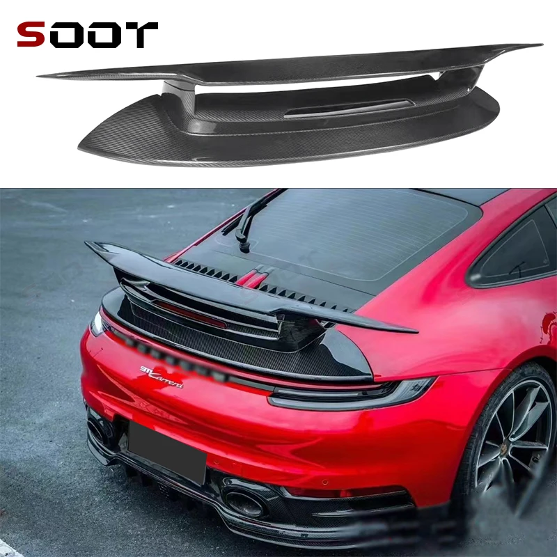 

For Porsche 992 Carbon Fiber Spoiler Tail fins Rear Trunk Spoiler Guide Wing Rear Wing Car Auto Parts body kit