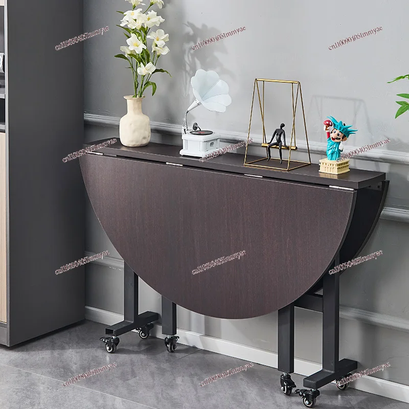 

Folding Dining Table Household Multi-function Foldable Mobile Round Dining Table