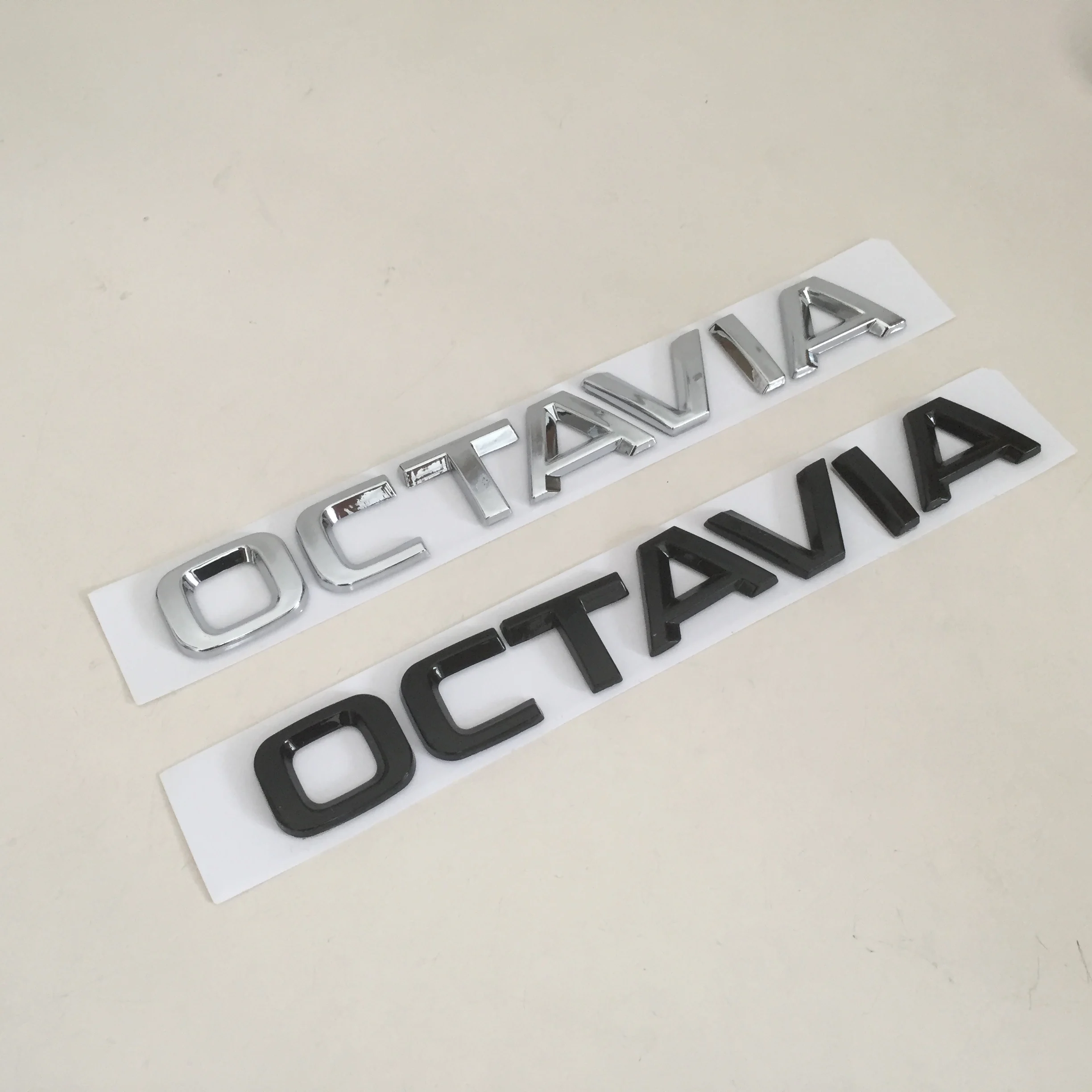 1pcs 3D ABS high quality OCTAVIA car Letter Rear trunk Decals Emblem badge sticker Decal styling auto Accessories