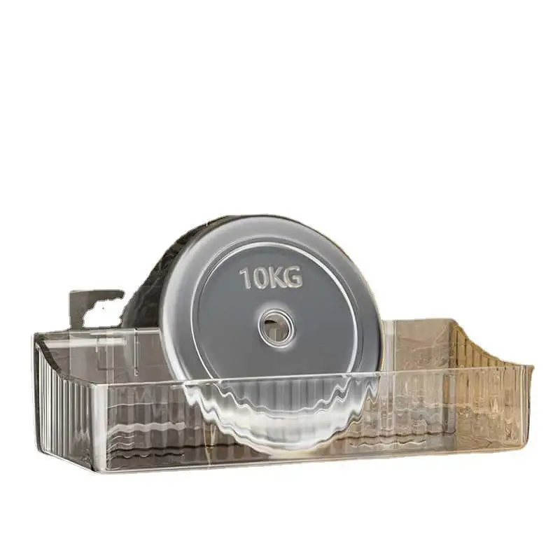 ชั้นเก็บของในห้องน้ำแบบเจาะรูติดผนังกล่องเก็บของฟรีที่วางเก็บเครื่องสำอางด้านหน้าอ่างล้างจาน