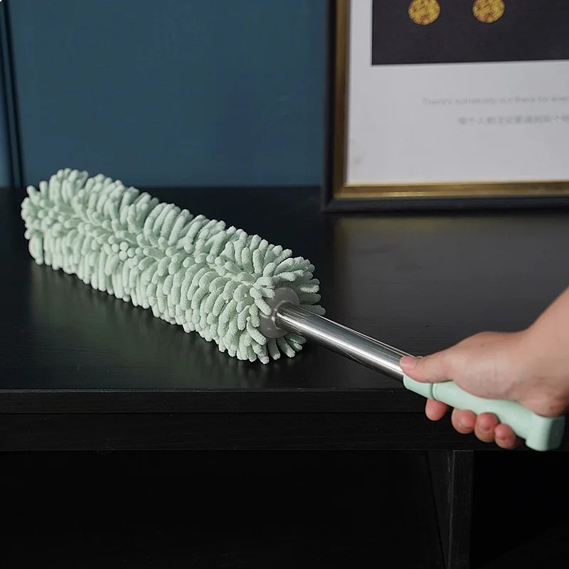 Dusting Feather Duster Extendable Long Handle Chenille Electrostatic Cleaning Tool