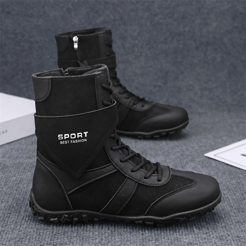 

Outdoor Black 2025 Autumn New Thick-Soled Casual Versatile Short Boots British Style Work Boots