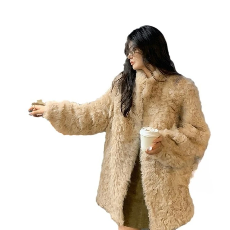 Koreaanse Mao Mao-jas voor dames, milieuvriendelijke bontjas, comfortabel temperament, mooi, winterkleding