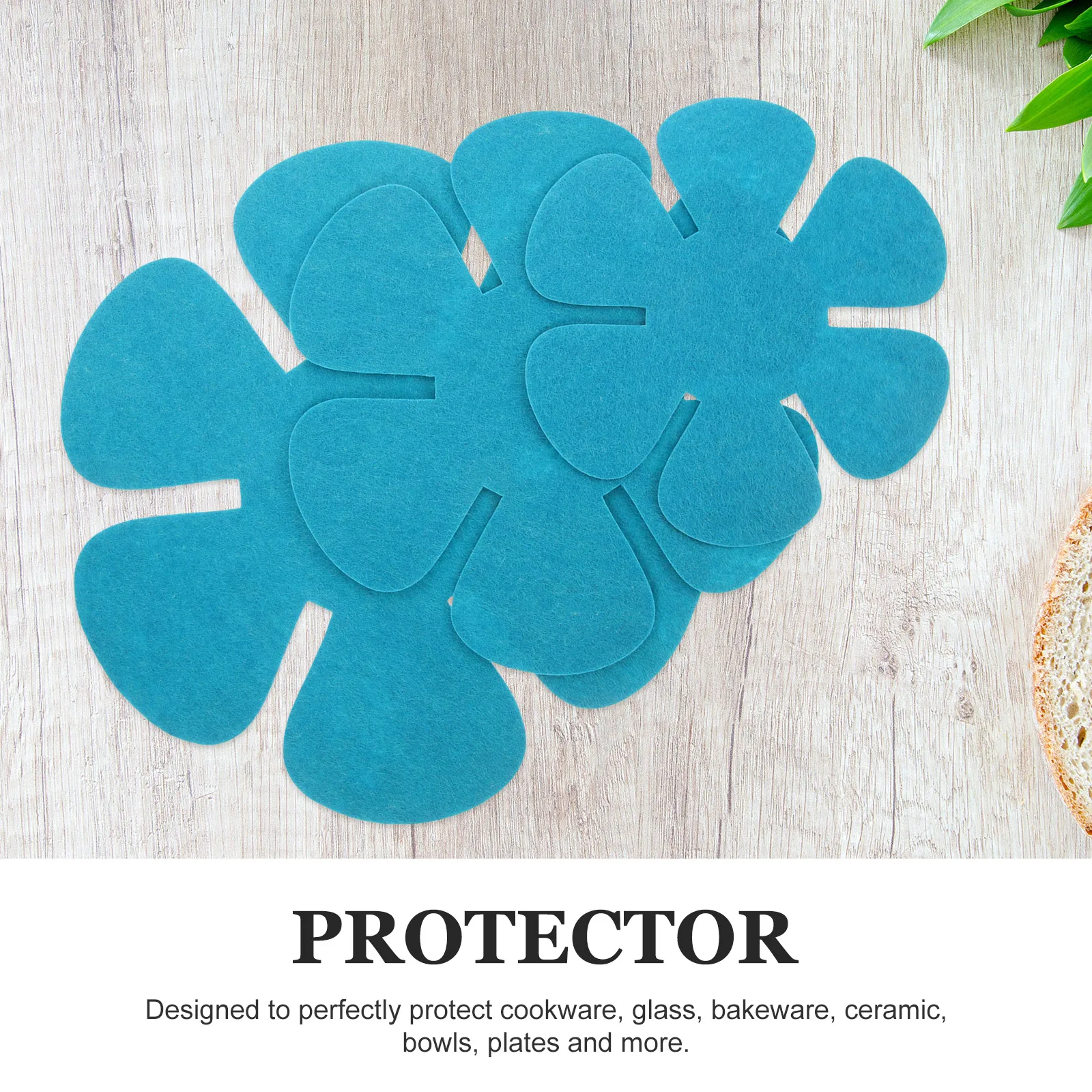 

12 Pcs Pot Protectors Heat Resistant Cookware Pads Non Cushion for Glassware Ceramic Bowls Plates Stackable Storage