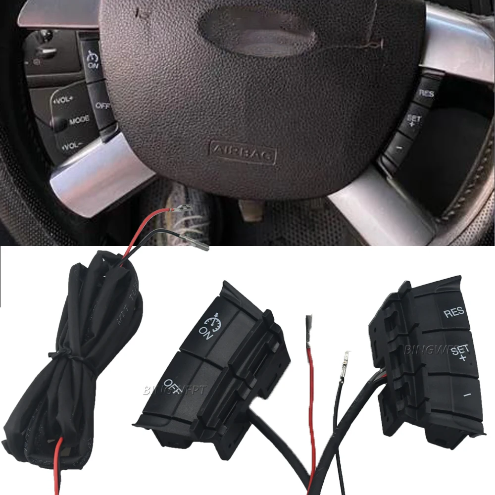 

Car Cruise Control Switch Speed Control System with Cable For Ford Focus 2 2005-2011 Multifunction Steering Wheel Button Switch