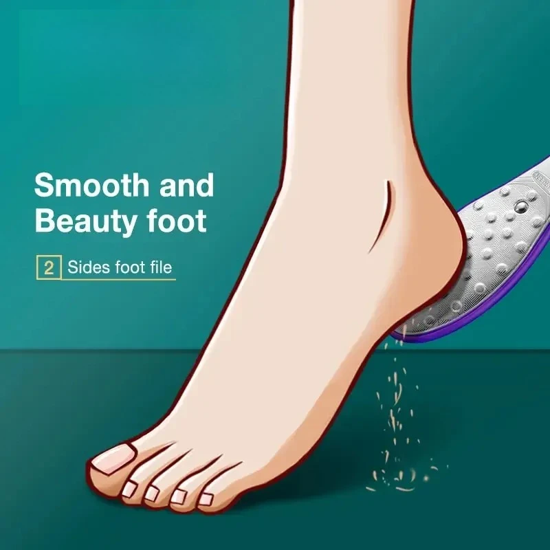 Double Sided Foot File Pedicure Foot Care Tools Dead Skin Callus Remover Stainless Steel Professional