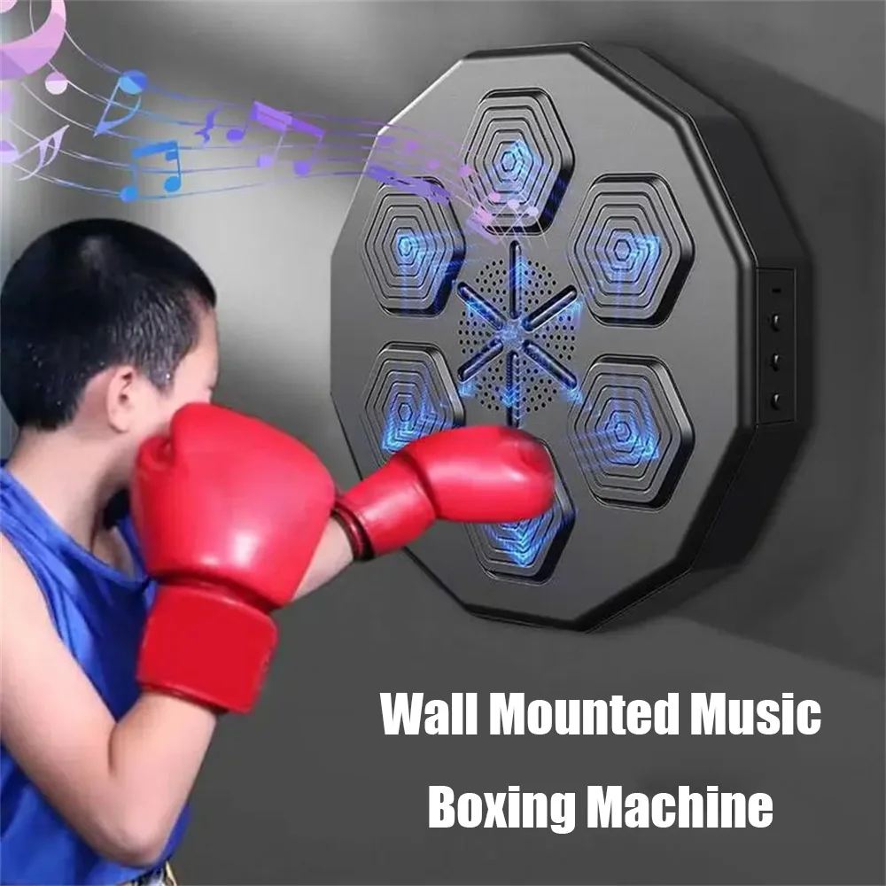 Sandbag Boxing Exercise Target Equipment for Kids and Adults, Smart Wall Mounted, Bluetooth Music Machine, LED Light