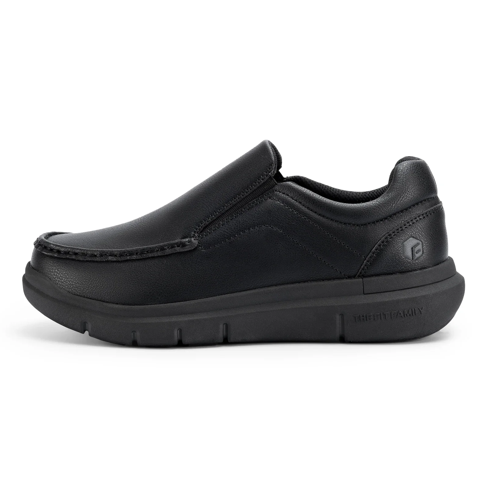 Fitville Herren-Slip-On-Freizeitschuhe, Lederschuh, breite Breite 2E, leicht, für geschwollene Füße, mit Schmerzlinderung im Fußgewölbe – Detail 7